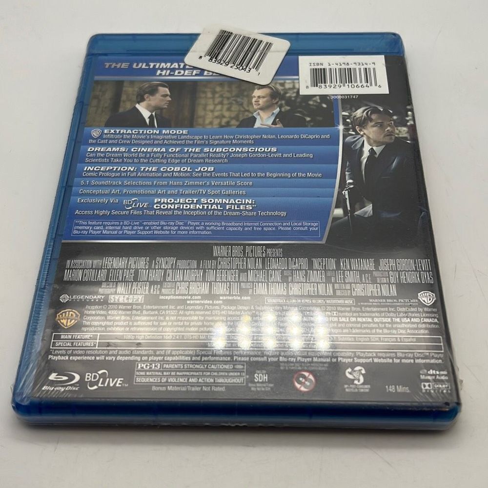 Inception (Blu-ray) -‎ Blu-ray By Leonardo DiCaprio - factory sealed - Picture 2 of 2